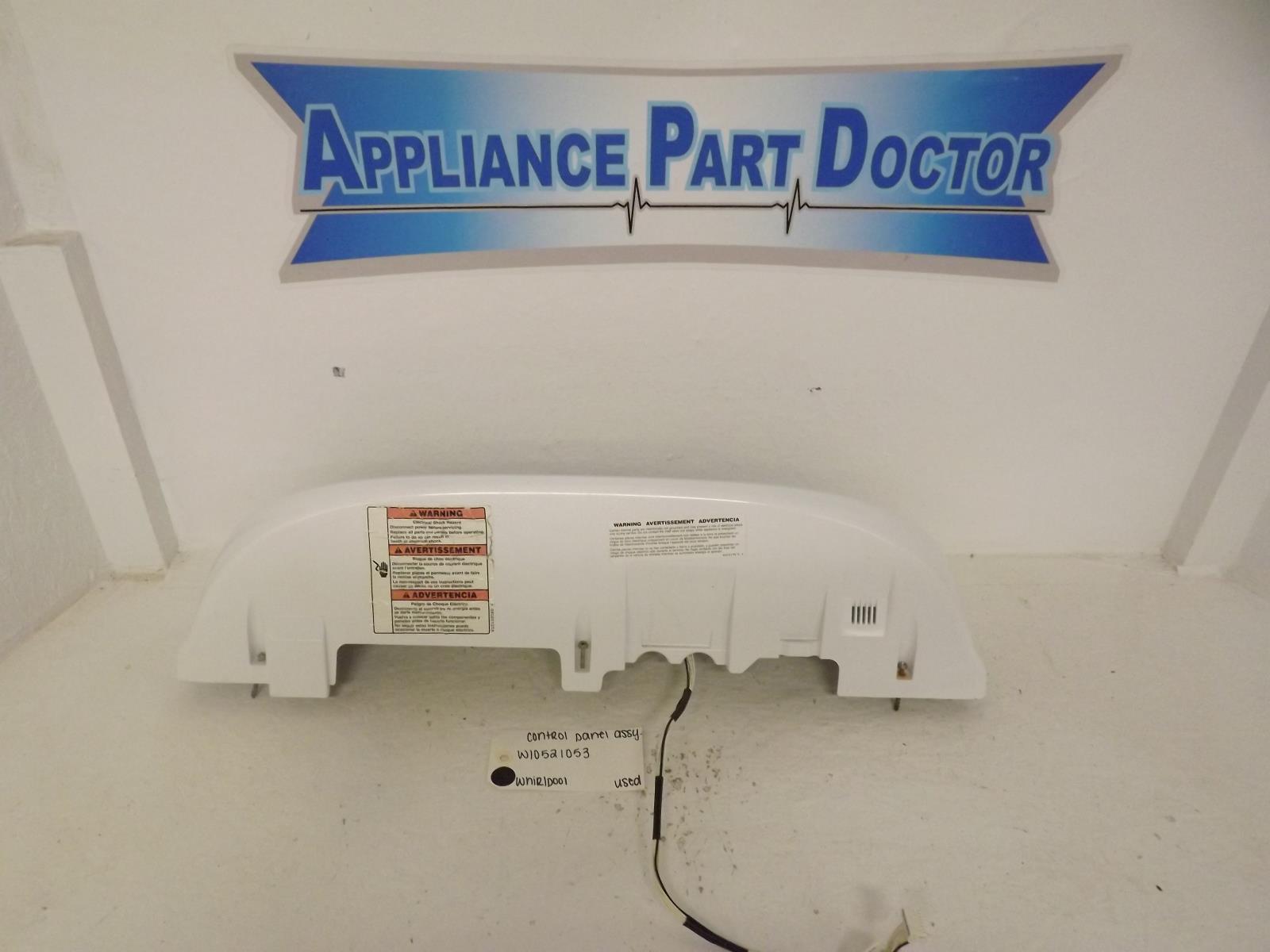 Whirlpool Washer W10521053 Control Panel Assembly Used Whirlpool Washer W10521053 Control Panel Assembly Used